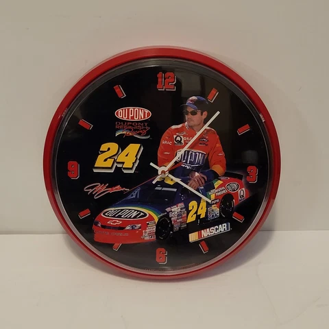 Jeff Gordon #24 DuPont NASCAR Hendrick Motorsports Collectible 12" Wall Clock Cover