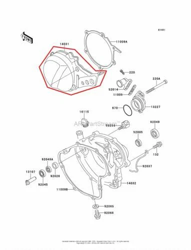 NEW OEM KAWASAKI KX 60 KX60 STATOR GENERATOR COVER - Image 1 of 1