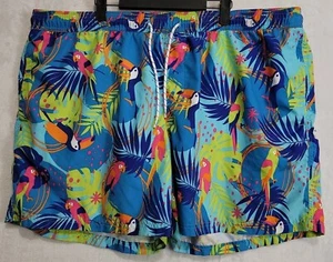 No Boundaries Men's Swim Trunks 3XL 48/50 Jungle Birds Shorts N.W.O.T Quick Dry - Picture 1 of 9