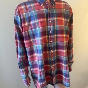 Polo Ralph Lauren Oxford Hemd rot kariert mehrfarbig geknöpft Big 2x - Bild 1 von 9