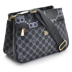 Bolsa Firmada briciole Múltiples Bolsillos Nuevo Negra Mujer Fantasía Logo Zip - Imagen 1 de 21