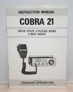 Vintage Cobra 21 Original CB Radio Bedienungsanleitung Dynascan KOSTENLOSER Versand! - Bild 1 von 4