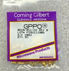 (2 STÜCK LOT) B015-D11-02, CORNING GILBERT, SMPM R/A J SLD .086 SRC - Bild 1 von 3
