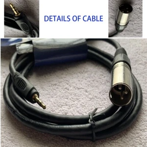 Cable de audio 6 pies XLR 3 pines macho mono 2"1/4 a mini conector estéreo cable de DJ de 3,5 mm - Imagen 1 de 7