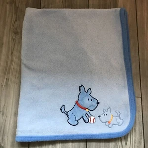 Carters Child Of Mine Puppy Dog Blue Blanket Baseball Lovey - Picture 1 of 6