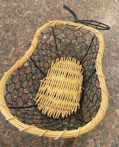 Cesta de frutas de mimbre y alambre en forma de pera - ¡ENVÍO GRATUITO!!! - Imagen 1 de 6