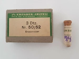 Antik Original Faber Castell Ersatzmesser 50/52 mit Originalkarton / -verpackung - Bild 1 von 5
