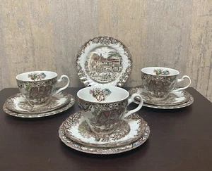 Jonson Brothers Heritage Hall 3er Set Teetassen und 2 Untertassen Ironstone 4411 - Bild 1 von 11