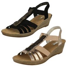 rieker ladies black sandals