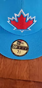 CAPPELLO TORONTO BLUE JAYS FULLBACK 59 FIFTY NEW ERA TAGLIA 7 3/8 *NUOVO CON ETICHETTE* - Foto 1 di 6
