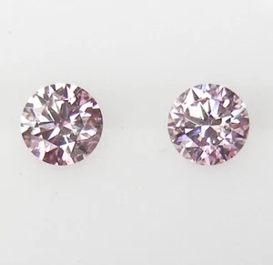 ARGYLE AUST PINK DIAMONDS 0.255ct! PAIR 100% UNTREATED +CERTIFICATE INCLUDED - Picture 1 of 3