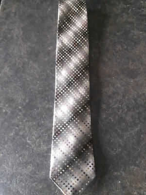 Polifroni Milano Dotted Necktie Length 59.5" 2.25" Wide 100% Silk - Image 1 of 3