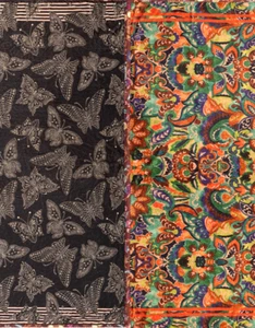 Coperta reversibile nuova con etichette Johnny Was Galliani Paisley con borsa da viaggio 68x53 $148 - Foto 1 di 5