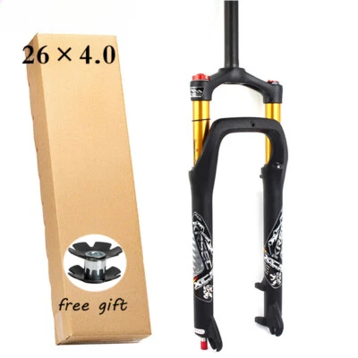 Bicycle Fat Fork 26*4.0 Inch Front Suspension Air Fork with ABS Adjustment - Image 1 of 4