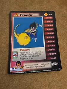 Vegeta HOLO FOIL Rare LIMITED P3 LV4 DBZ CCG Promo DRAGON BALL Z Score TCG 2000 - Picture 1 of 6