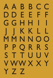 Letters 13x12mm A-Z Gold Foil Black, HERMA - Picture 1 of 1