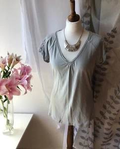 Boden Casual Jersey Top Size 12 Pale Duck Egg Shade - Picture 1 of 4