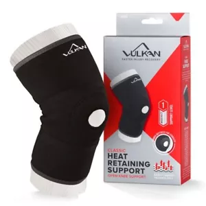 Vulkan Classic Large Open Knee Support - Heat Retain Brace for Joint Pain Relief - Picture 1 of 7