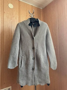 CÁRDIGAN FALCONERI MADE IN ITALY 100% LANA GRIS BOTÓN MUJER - Imagen 1 de 13