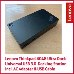 Lenovo 40A8 Thinkpad USB 3.0 Ultra Dock | 45W AC Adapter | USB 3.0 Cable | UK - Picture 1 of 9