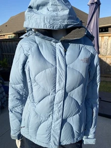 North Face Women's Goose Down Puffer Hooded Ski Jacket 600 S Small - Foto 1 di 10