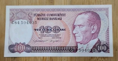 1970 Turkey 100 Lira (1984) Banknote UNC - Image 1 of 2