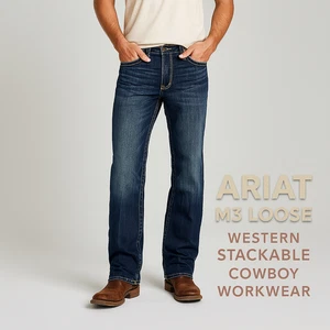 Ariat M3 Loose Straight Jeans 30x34 Herren Western Stackable Cowboy Core - Bild 1 von 11
