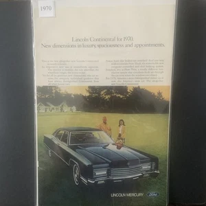 Anuncio publicitario Lincoln Continental 1970 vintage nuevas dimensiones - Imagen 1 de 2