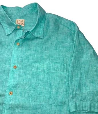Jos. A. Bank Linen Shirt Men's XL Pastel Blue Aqua Button Up Coastal Beach - Image 1 of 4