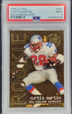 1995 Fleer Ultra Curtis Martin Rookie Gold Medalion HOF Patriots Rc Psa 9  - Image 1 of 2