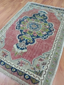 Antik 1900er Gebetsteppich Medium Unikat Selten Teppich Orientteppich Kostenloser Versand Teppich - Bild 1 von 11