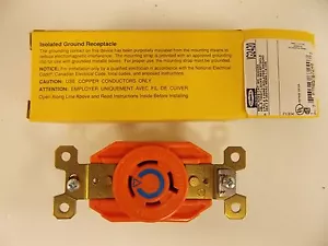 HUBBELL IG2420/IG2420A HBL PRESA TWIST-LOCK 3P 4W TERRA ISOLATA 20A *NUOVA CON SCATOLA* - Foto 1 di 2