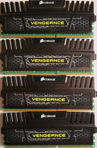 Corsair Vengeance DDR3 RAM 1866 PC3-14900 C9-10-9-27 CMZ16GX3M4X1866C9 - Picture 1 of 4