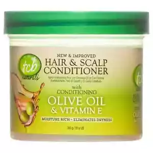TCB Naturals Conditioner Haar & Kopfhaut Olivenöl & Vitamin-E Glas, 10 Unzen - Bild 1 von 4