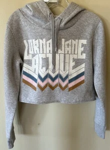 LORNA JANE ACTIVE Uniquely Women’s LJ ROCKER HOODIE CROP Sweatshirt sz M Gray - Picture 1 of 9