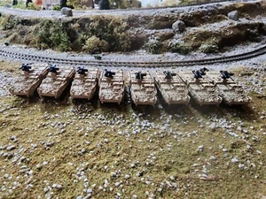 N Scale 1:160 M1126 ICV US Army Desert Camo - Combat Platoon - Set of 8 - Picture 1 of 2