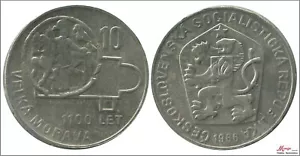 Czechoslovakia 10 Crowns 1966 / 1100th Anniversary Of Great Moravia / 12 - Picture 1 of 1