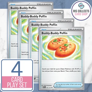 Buddy-Buddy Poffin 101/131 4x Play Set - Prismatic Evolutions NM/M - Picture 1 of 1
