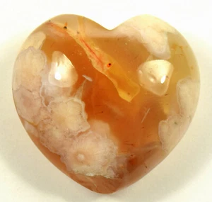 30mm Blossom Flower Agate Heart Polished Gemstone Crystal Mineral - China (1PC) - Picture 1 of 12