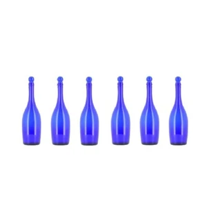 6x Bottiglia in Vetro Blu per Acqua solarizzata 750 ml con Tappo a pressione - Imagen 1 de 3