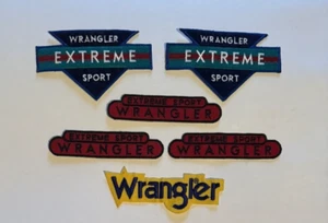 Vintage Wrangler Jeans Shirts Extreme Sport Patch Sticker Lot - Picture 1 of 7