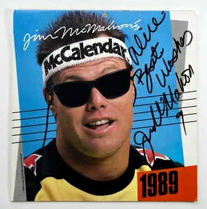Raro calendario autografiado de Jim McMahon 1989 con Mike Ditka Chicago Bears - Imagen 1 de 15