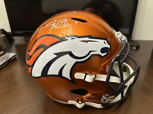 John Elway Autographed Broncos Flash Orange Rep Full Size Helmet Beckett - Picture 1 of 3