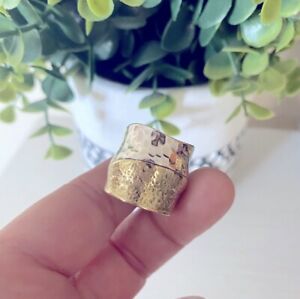 Silpada 'Rain or Shine' Sterling Silver and Yellow Brass Ring Size 6.5