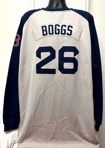 Boston Red Sox #26 Wade Boggs Nike Cooperstown Pullover  Men's SZ: 3XL Gray -NWT Cover