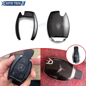 Mando a distancia Smart Key FOB negro brillante cubierta carcasa tapa para Mercedes Benz - Imagen 1 de 7