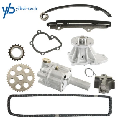 For 1989-1997 Nissan 240SX D21 Pickup 2.4L Timing Chain Kit Oil Pump +Water Pump - Image 1 of 4