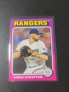 2024 Topps Heritage Chris Stratton #28 Rangers SP - Picture 1 of 2
