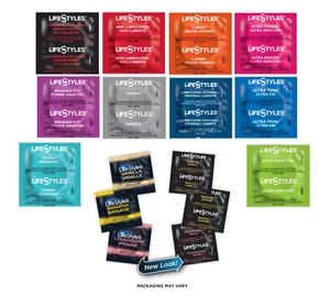 Lifestyles Lubricated Latex Bulk Condoms - Choose Style & Amount Value Packs - Picture 1 of 41