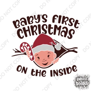 1er Regalo Navidad Plancha en DTF Transferencia Primera Navidad Decoraciones Camiseta Bebé - Imagen 1 de 6
